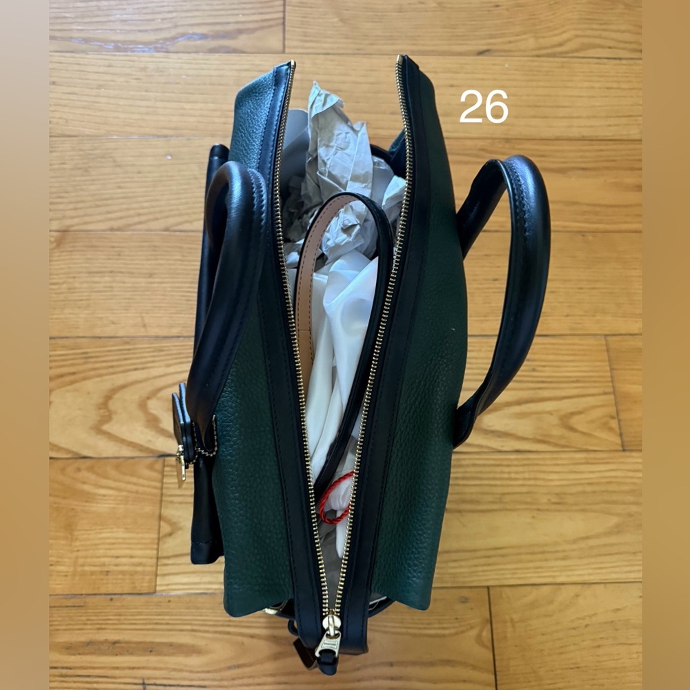 Coach Black and Green Bag - Picture 2 of 10